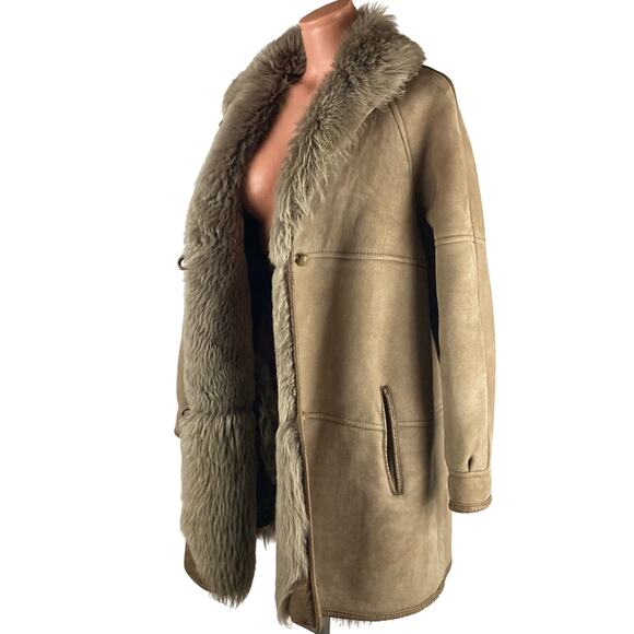 Genuine Shearling Sheepskin Penny Lane Ranch Coat 48/38 M-L - Picture 6 of 12